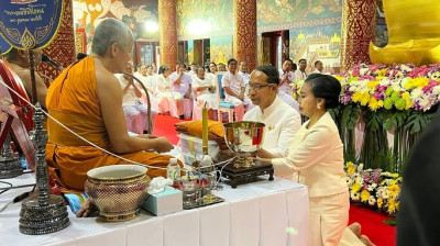 ร่วมพิธีเจริญพระพุทธมนต์และแสดงพระธรรมเทศนา ... พารามิเตอร์รูปภาพ 1